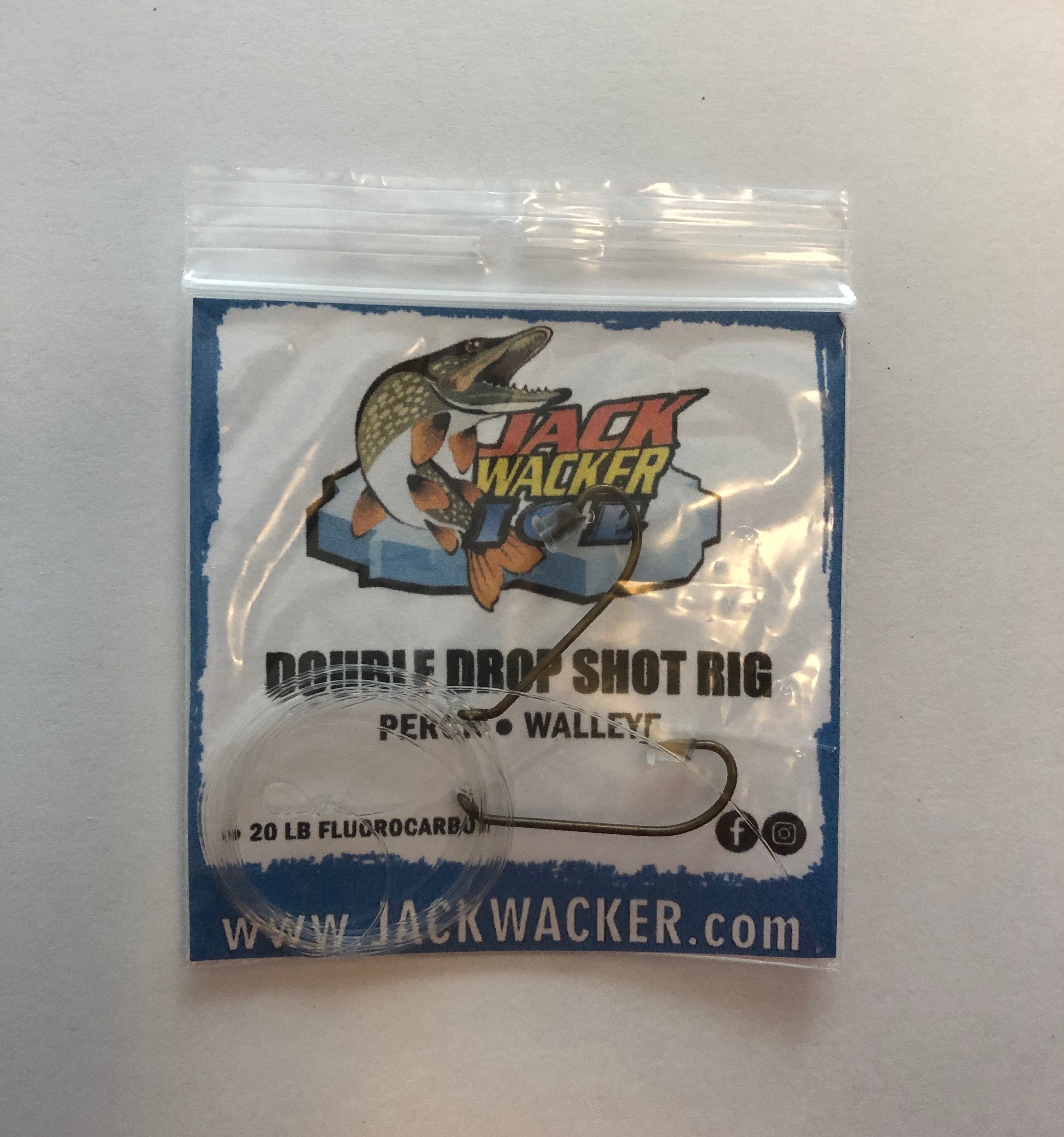 Jack Wacker ICE Double Drop Shot Rig – Jack Wacker Fishing Gear Co.